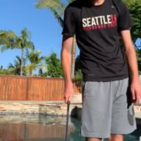 golf ball juggling poolside