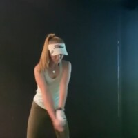 ella hitting room golf